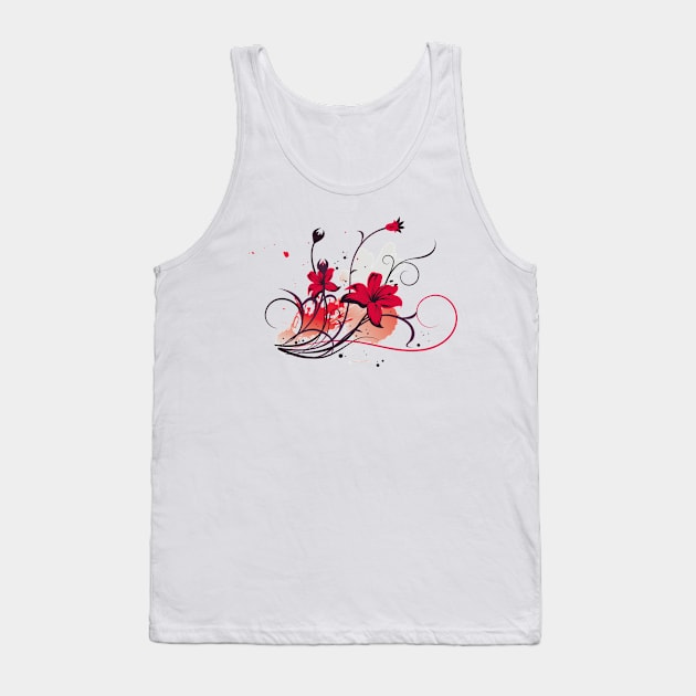 Red flowers Tank Top by bnash1001